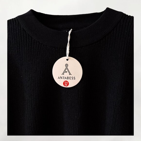 NEW ANRABESS 2-Pc Lounge Casual Set - Long Sleeve Ribbed Sweater Top and Shorts - Picture 5 of 7